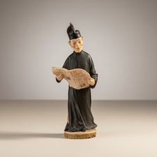 Emilio Pucci Porcelain Priest Figurine Italy 1970s Hobby Statue 10.5
