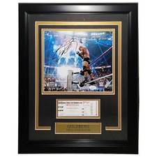 Bill Goldberg Autographed WWE Wrestling (Final Match) Deluxe Framed 8x10 Photo w picture