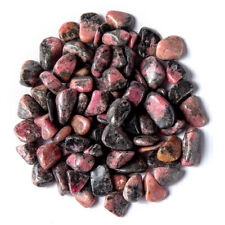 1/2 lb Tumbled Rhodonite Gemstone Crystals 70-85 Stones Black Pink Rock Specimen picture