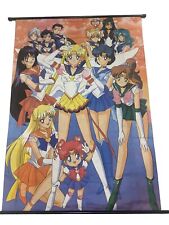 Vintage Sailor Moon Wall Scroll Rare Design Anime 1990s 42x30 picture