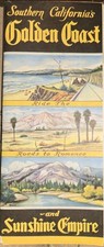 1957 CALIFORNIA Southern California's Golden Coast and Sunshine Empire Map picture