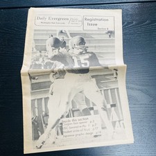 Daily Evergreen WSU Washington State University Newspaper 1970 Vtg Registration picture
