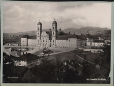 Photoglob, Switzerland, Einsiedeln, The Monastery Vintage Photomechanical Print  picture
