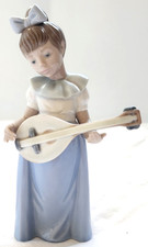 NAO by Lladro #1033 Girl with Mandolin NO Box Vintage Retired picture