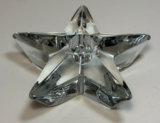 Vintage Cambridge Crystal Clear Glass Star Shaped Taper Candle Holder picture