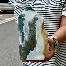 2.49LB  High quality aquatic plant agate pointed column picture