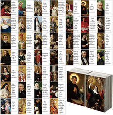 120 Pcs Catholic Saints Quotes Prayer Cards 40 Styles Holy Prayer picture