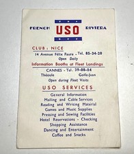 Vintage USO French Riviera Nice Cannes US Navy Fleet Guide Maps 1960s picture