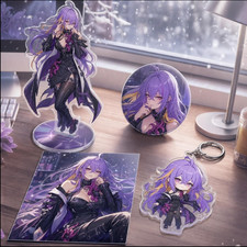 4Pc/set Hot Game Neverness To Everness Fadia / TIA  Acrylic Stand Keychain Badge picture