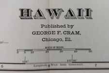 Vintage 1901 KINGDOM OF HAWAII Map 22