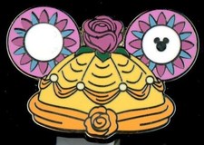 DLR Belle Ear Hats Hidden Mickey 2024 Beauty and the Beast Disney Pin 162775 picture