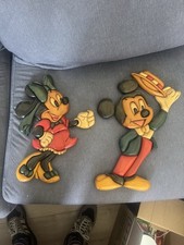 Mickey and Minny Wooden Wall Hangings picture