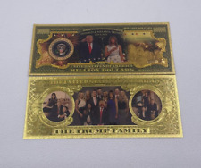 10PC 2024 Trump Family Gold Banknote One Million Dollar Bill For Fans Gift picture