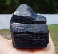 Big Black Tourmaline a Natural Double Terminated Schorl from Brazil picture