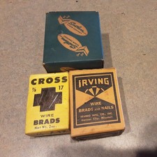 VTG LOT 3 Box Cross Brads, Irving Brads, Southern Screws Advertising  picture