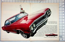 1965 Buick Wildcat Red Car Vintage Magazine Ad 2-Page Original picture