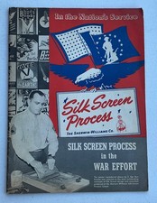 WWII Silk Screen Process In The War Effort Rare Magazine Sherwin Williams Paint picture