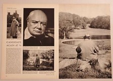 1951 Magazine Photo Article Winston Churchill at 76 Franklin Delano Roosevelt picture