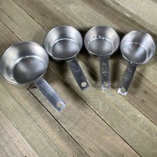 Vintage Foley Measuring Cups Stainless Script Lot of 4 picture