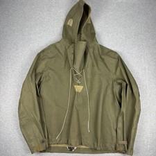 Vintage 40s WW2 U.S. Navy USN Anorak Rain Deck Jacket Foul Weather Parka Large picture