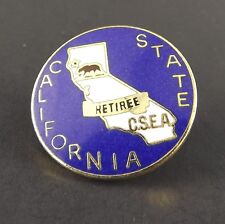 Vintage CALIFORNIA STATE C.S.E.A. Retiree Enamel Lapel Pin picture