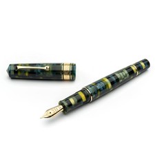 Leonardo Mosaico Fountain Pen in Baobab with Gold Trim- Elastic Fine - NEW picture