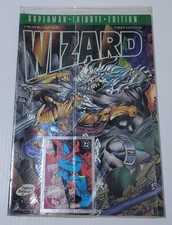 1993 Wizard Magazine The Superman Tribute Edition #1 Factory Sealed + Promo Card picture