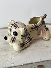 Vintage Striped Patchwork Puppy Succulent Planter picture