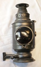 1910's Adlake Round Body Carriage Auto Lamp 2 Red Lens Black Body EXCELLENT Cond picture