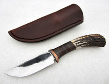 Jim Behring Made Hunting Knife & Sheath 2022 Montana picture