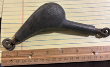 VINTAGE CURVED FISHING WEIGHT SINKER - VERY HEAVY CAST IRON LEAD #2 - LOOK picture