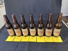 Lot of 7 Vintage 1930s Stag Extra Dry Pilsener Beer Bottles Paper Labels IRTP picture
