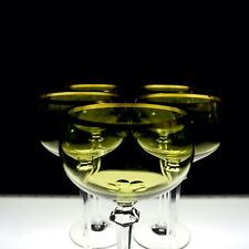 Five Green Handmade Wine Glasses Theresienthal To 1900 Attributed To V. Z picture