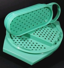 Vtg 60s Tupperware Jadeite Green 4 Pc Custom Grater Shredder Slicer Bowl Lot 786 picture