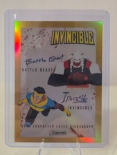 2025 Keepsake Invincible Dual Laser Signagraph BATTLE BEAST/INVINCIBLE Gold /50 picture