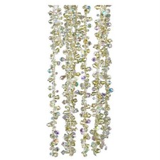 Iridescent and Gold Beaded Garland 9 Feet H2086GO picture