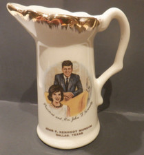 RARE 1960's Souvenir President & Mrs. John F. Kennedy Creamer Pitcher picture