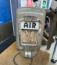 Vintage Service Station Coin-Operated AIR Tire Inflator 5¢ Meter Unit (1951) picture