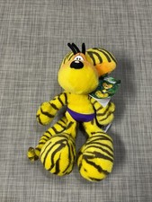 Vintage Diddl German Comic Yellow Striped Mouse Plush Tiger New W/ Tag picture