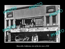 OLD 8x6 HISTORIC PHOTO MARYSVILLE CALIFORNIA THE BECKERS MOTOR GARAGE c1930 picture