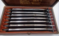 Rare VTG Kropp 7-Day Straight Razor Set | Sheffield Steel | Mirror Finish picture