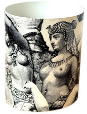 Fornasetti Italy Nude Woman Plastic Paper Bin Trash Can Wastebasket Vtg Mcm Rare picture