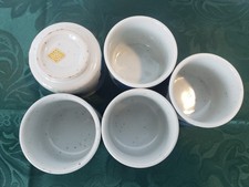 Vintage OMC Otagiri Set 5 Sake Tea Cups Blue White Japan picture