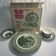 THE OLD CURIOSITY SHOP Dinnerware 4pc Place Setting W/ ORIGINAL BOX 4 sets picture