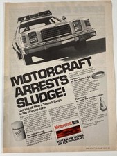 1979 Motorcraft Arrest Sludge Print Ad Oil Air Fuel Filters Police picture