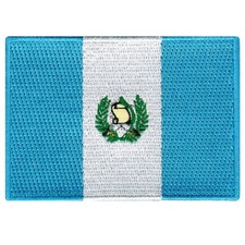 GUATEMALA FLAG PATCH embroidered iron-on CENTRAL AMERICAN EMBLEM BANNER PARCHE picture