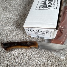 Bark River Fox River Drop Point Plain Edge CPM 3V Fixed Blade w/ Sheath picture