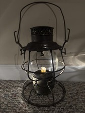 ADLAKE NORFOLK & WESTERN RAILWAY(N.&W.Ry) RAILROAD LANTERN W/EMB. (N&W) GLOBE picture