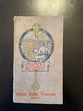 1912 Milan Italy Hotel Bella Venezia Tourist Guide With Pullout Map picture