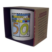 Vintage Shoebox Mug Funny 50th Birthday Gift Retro Coffee Cup - NIB picture